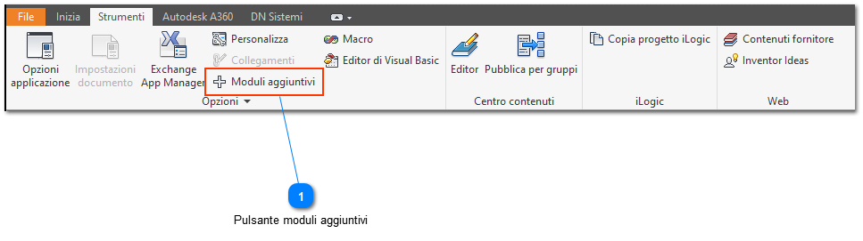 Aprire Gestione moduli aggiuntivi