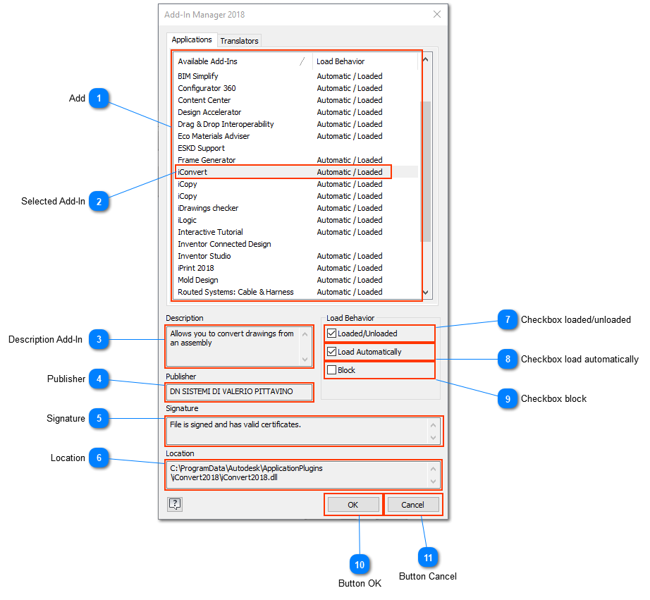Management Additional modules window