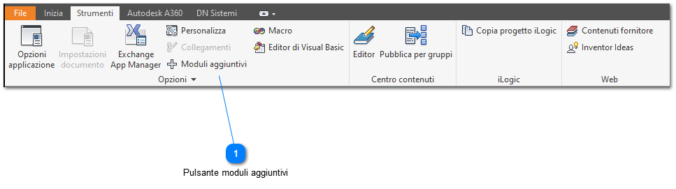 Aprire Gestione moduli aggiuntivi