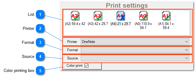 Printer settings