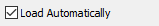 8. Load automatically check-box