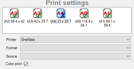 7. Print settings